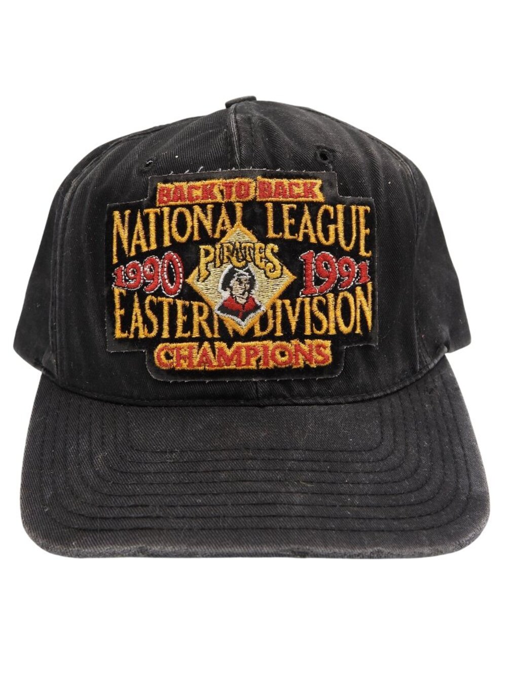 Vintage 1990 1991 Pittsburgh Pirates Back to Back National League Champs Hat Cap